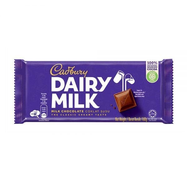Cadbury Dairy Milk Chocolate Bar cadbury dairy milk chocolate bar 160g