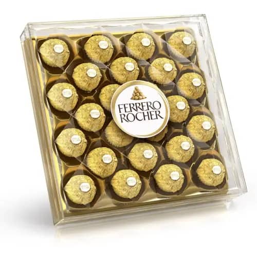 Ferrero Rocher 24 Pieces – Premium Hazelnut Chocolate Gift Box Ferrero Rocher 24 Pieces Chocolate Gift Box