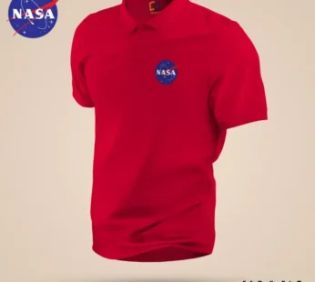 Home NASA VILLI Embroidery Polo T-Shirt (Unisex – 100% Cotton Feel)